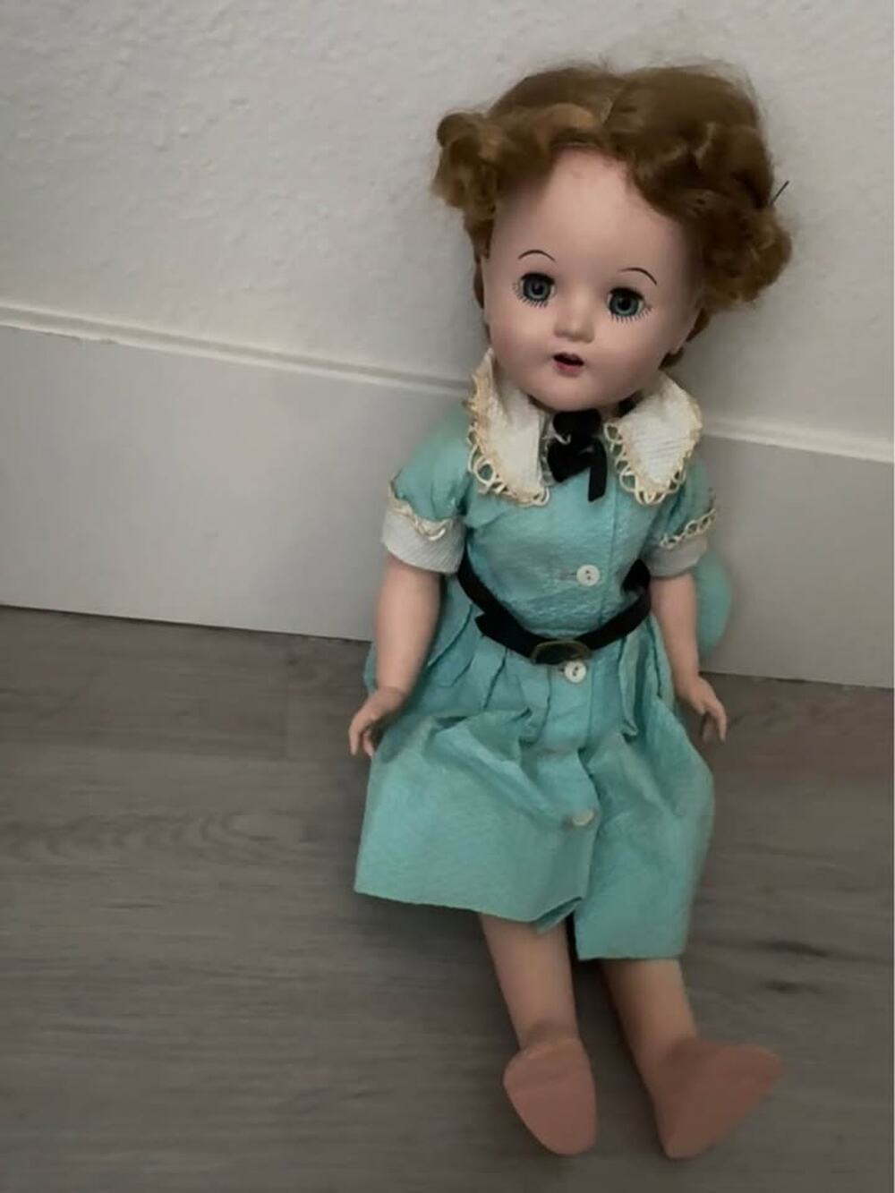 Vintage 1950s Plastic Doll with original clothing